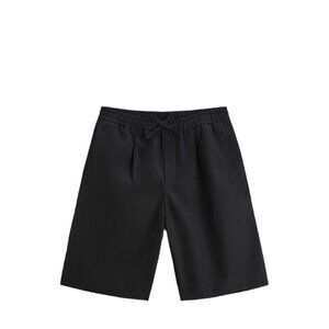ZARA PLEATED BERMUDA SHORTS BLACK SIZE S  | 4361/689/800